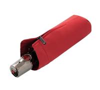 Knirps Taschenschirm T.100 Small Duomatic in Rot mit Schutzhülle I Kleiner Regenschirm mit Duomatic-Funktion I Auf-Zu-Automatik I Taschenregenschirm mit Drucktaste I Regenschirm automatisch
