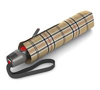 Knirps Regenschirm T.200 Medium Duomatic Taschenschirm (Check Beige)