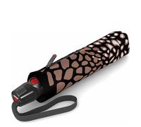 Knirps - Taschenschirm T.201 Medium Duomatic Animal Mocca braun/schwarz