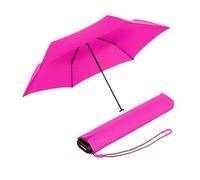 Knirps Taschenschirm Ultra US.050 Slim Manual - Ultra leicht und flach - Sturmfest - Windproof - 21 cm - Neon Pink