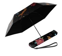 Knirps US.050 Ultraleichter manueller Regenschirm im Taschenformat in Guardian Black Heatshield - 113,4 g tragbarer Reiseschirm mit 88,9 cm schnell trocknendem Baldachin, winddicht bis 180 km/h
