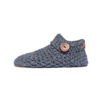 Knit Boots aus weichem Wollgarn - Damen & Herren, gehäkelt & handgefertigt | Kingdom of Wow Charcoal 41-42