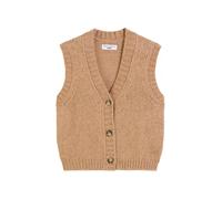 Strickweste MARC O'POLO DENIM "aus kuscheligem Schurwolle-Alpaka-Mix", Damen, Gr. M, light almond melange, Obermaterial: 60% Schurwolle, 16% Polyamid, 12% Polyacryl, 12% Alpaka; Füllung: 100% Nicht ve