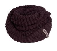 KNIT FACTORY - Alex Loop Schal - Schlauchschal - Winterschal - Rundschal - Herrenschal - Damenschal - Wollschal - Grob gestrickten Rippenmuster - Für Damen und Herren - Aubergine