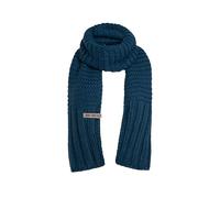 KNIT FACTORY - Alex Schal - Lange Strickschal - Mit grobmaschige Strickmuster - Aus Wolle - Für Damen und Herren - Petrol - 200 x 45 cm