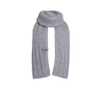 KNIT FACTORY - Alex Schal - Lange Strickschal - Mit grobmaschige Strickmuster - Aus Wolle - Für Damen und Herren - Grau - 200 x 45 cm