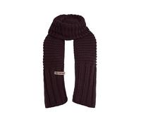 Knit Factory - Alex Schal - Lange Strickschal - Mit grobmaschige Strickmuster - Aus Wolle - Für Damen und Herren - Aubergine - 200 x 45 cm