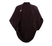 KNIT FACTORY - Amber Gestrickte Damen Bolero - Damen Bolero Strickjacke - 3/4 Ärmel - Gestrickte Damenjacke aus 30% Wolle und 70% Acryl - Dunkellila Strickjacke - Midnight Plum - Einheitsgröße