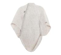 KNIT FACTORY - Amber Gestrickte Damen Bolero - Damen Bolero Strickjacke - 3/4 Ärmel - Gestrickte Damenjacke aus 30% Wolle und 70% Acryl - Beiger Strickjacke - Beige - Einheitsgröße