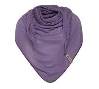 KNIT FACTORY - April Dreieckstuch - Trendiger Damenschal - Für Frühling und Sommer - Fein gewebte Baumwolle - Hochwertige Qualität - Violett