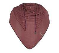 KNIT FACTORY - April Dreieckstuch - Trendiger Damenschal - Für Frühling und Sommer - Fein gewebte Baumwolle - Hochwertige Qualität - Stone Red