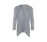 KNIT FACTORY - April Strickjacke - Mittellange Damen Strickjacke - Sommer Cardigan aus Baumwollmix - Hochwertige Qualität - Grau - 40/42