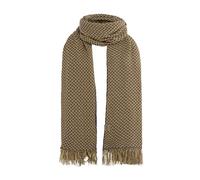 KNIT FACTORY - Astre Sommerschal für Damen - Sommerschal - Frühlingsschal - Leichter Schal Damen - XXL Schal - Baumwollschal - Ecru/Dark Beige - 200x90 cm