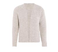 KNIT FACTORY - Becky Strickjacke - Kurzer Damen Strickjacke - Cardigan mit Wolle - Gestrickte Jacke in Hüfthöhe - Hochwertige Qualität - Beige - 40/42