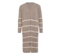 KNIT FACTORY - Bibi Lange Strickjacke | Damen Strickjacke - Cardigan Damen - Lange Strickjacke aus Baumwolle - Grobstrickjacke für Damen - Wadenhöhe - Mit Taschen