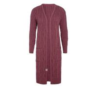 KNIT FACTORY - Bobby Lange Strickjacke | Damen Strickjacke - Cardigan Damen - Lange Strickjacke aus wolle - Grobstrickjacke für Damen - Wadenhöhe