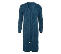 Knit Factory - Bobby Lange Strickjacke - Petrol - 40/42