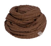 KNIT FACTORY - Bobby Loop Schal - Grob Gestrickter Schlauchschal - Für Damen und Herren - Strickschal mit Wolle - Hochwertige Qualität - Tobacco