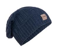 KNIT FACTORY - Bobby Mütze - Strickmütze für Damen und Herren - Slouch Beanie mit Wolle - Hochwertige Qualität - Jeans