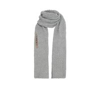 KNIT FACTORY - Carry Schal - Strickschal für Damen und Herren - Bequemer Schal mit Wolle - Hochwertige Qualität - Grau - 200x35 cm