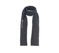 KNIT FACTORY - Carry Schal - Strickschal für Damen und Herren - Bequemer Schal mit Wolle - Hochwertige Qualität - Anthrazit - 200x35 cm