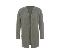 Knit Factory - Carry Strickjacke - Mittellange Damen Strickjacke - Cardigan mit Wolle - Hochwertige Qualität - Urban Green - 36/38