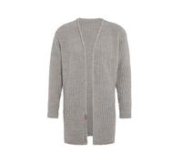 KNIT FACTORY - Carry Strickjacke - Mittellange Damen Strickjacke - Cardigan mit Wolle - Hochwertige Qualität - Iced Clay - 36/38