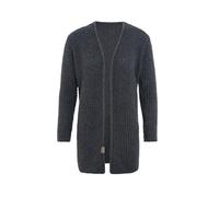 Knit Factory - Carry Strickjacke - Mittellange Damen Strickjacke - Cardigan mit Wolle - Hochwertige Qualität - Anthrazit - 36/38