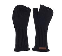 KNIT FACTORY - Cleo Handstulpen - Fingerlose Handschuhe - Gestrickte Handschuhe für Winter - Damen Handstulpen aus Wolle - Hochwertige Qualität - Navy