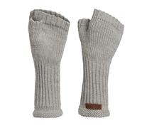 KNIT FACTORY - Cleo Handstulpen - Fingerlose Handschuhe - Gestrickte Handschuhe für Winter - Damen Handstulpen aus Wolle - Hochwertige Qualität - Iced Clay
