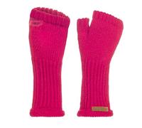 KNIT FACTORY - Cleo Handstulpen - Fingerlose Handschuhe - Gestrickte Handschuhe für Winter - Damen Handstulpen aus Wolle - Hochwertige Qualität - Fuchsia