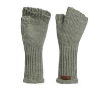 KNIT FACTORY - Cleo Handstulpen - Fingerlose Handschuhe - Gestrickte Handschuhe für Winter - Damen Handstulpen aus Wolle - Hochwertige Qualität - Urban Green