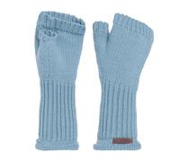 KNIT FACTORY - Cleo Handstulpen - Fingerlose Handschuhe - Gestrickte Handschuhe für Winter - Damen Handstulpen aus Wolle - Hochwertige Qualität - Celeste