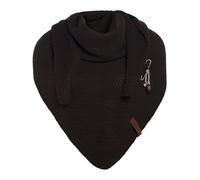 KNIT FACTORY - Coco Dreiecksschal - 190x85 cm | Damen Strickschal mit Wolle - Halstuch für den Herbst und Winter - Winterschal - Dreieckstuch - Grob grestrickter Schal