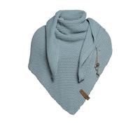 KNIT FACTORY - Coco Dreiecksschal - 190x85 cm | Damen Strickschal mit Wolle - Halstuch für den Herbst und Winter - Winterschal - Dreieckstuch - Grob grestrickter Schal