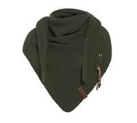 KNIT FACTORY - Coco Dreiecksschal - 190x85 cm | Damen Strickschal mit Wolle - Halstuch für den Herbst und Winter - Winterschal - Dreieckstuch - Grob grestrickter Schal
