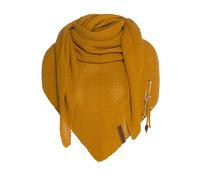 KNIT FACTORY - Coco Dreiecksschal - 190x85 cm | Damen Strickschal mit Wolle - Halstuch für den Herbst und Winter - Winterschal - Dreieckstuch - Grob grestrickter Schal