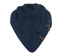 KNIT FACTORY - Coco Dreiecksschal - 190x85 cm | Damen Strickschal mit Wolle - Halstuch für den Herbst und Winter - Winterschal - Dreieckstuch - Grob grestrickter Schal