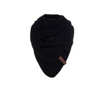 KNIT FACTORY - Coco Dreiecksschal Junior - Mädchen Strickschal mit Wolle - Halstuch für Kinder - Schwarzes Kinderschal - Umschlagtücher aus Hochwertige Qualität - Kinder Schal - 140 x 60 cm - Schwarz