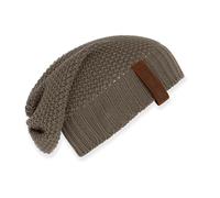 KNIT FACTORY - Coco Mütze - Strickmütze für Damen und Herren - Slouch Beanie - Wintermütze mit Wolle - Hochwertige Qualität - Cappuccino