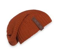 KNIT FACTORY - Coco Mütze - Strickmütze für Damen und Herren - Slouch Beanie - Wintermütze mit Wolle - Hochwertige Qualität - Terra