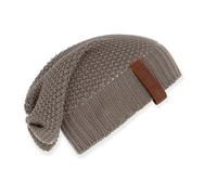 KNIT FACTORY - Coco Mütze - Strickmütze für Damen und Herren - Slouch Beanie - Wintermütze mit Wolle - Hochwertige Qualität - Marron
