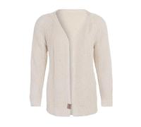 Knit Factory - Daisy Kurze Strickjacke - Damen gestrickte Jacke aus 80% Recycelte Baumwolle - Cardigan mit Hochwertige Qualität - Beige - 40/42