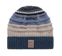 Knit Factory - Dali Mütze - Strickmütze für Damen und Herren - Beanie - Wintermütze mit Wolle - Mehrfarbig - Hochwertige Qualität - Blau