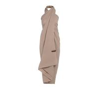 KNIT FACTORY - Damen Pareo - Bio-Baumwolle, XXL-Schal & Strandkleid in einem - Multifunktionales Musselintuch - Sommerhandtuchkleid - Beige