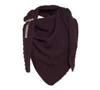 KNIT FACTORY - Demy Dreiecksschal - Damen Strickschal mit Wolle - Winterschal - Herbst & Winter Essentials - Winter Dreieckstuch - Tuch Schal für Winter - Hochwertige Qualität - 190x85 - Aubergine