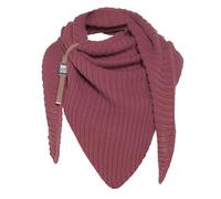 KNIT FACTORY - Demy Dreiecksschal - Damen Strickschal mit Wolle - Winterschal - Herbst & Winter - Winter Dreieckstuch - Tuch Schal für Winter - Hochwertige Qualität - 190x85 - Stone Red