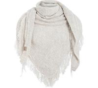 KNIT FACTORY - Dreiecksschal Amber - Damen Strickschal mit Wolle - Umschlagtuch für den Herbst und Winter - Winterschal - Dreieckstuch - Hochwertige Qualität - XXL Schal - 190x85 cm - Beige