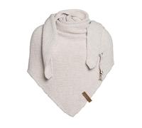 KNIT FACTORY - Dreiecksschal Coco - Damen Strickschal mit Wolle - Umschlagtuch für den Herbst und Winter - Winterschal - Dreieckstuch - Hochwertige Qualität - XXL Schal - 190 x 85 cm - Beige