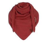 KNIT FACTORY - Dreiecksschal Coco - Damen Strickschal mit Wolle - Umschlagtuch für den Herbst und Winter - Winterschal - Dreieckstuch - Hochwertige Qualität - XXL Schal - 190 x 85 cm - Baked Apple